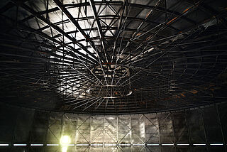 Innenansicht des Teleskopgasbehälters