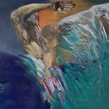 Gemälde einer Person mit verdeckten Gesicht - Cover von Silvia Kotzur