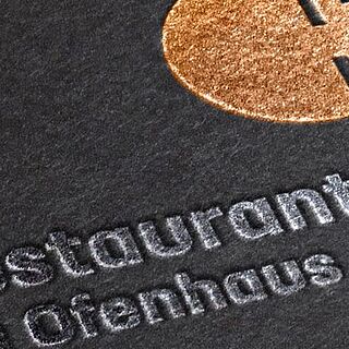 Logo vom Ofenhaus Restaurant. Weiterverlinkung auf Restaurant Bar und Ofenhaus Seite