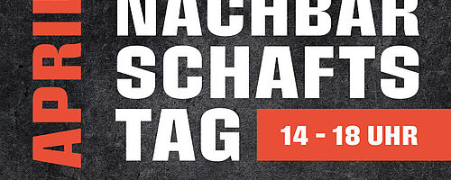 Postkarte des Nachbarschaftstag am 04 April 2025 von 14-18Uhr im Gaswerk. Weiterverlinkung auf Gaswerk Nachbarschaftstag Newsartikel