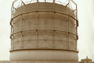 Alte Aufnahme des Telekopgasbehälters